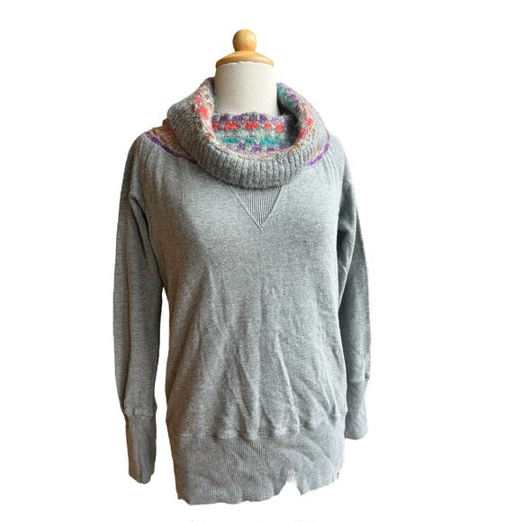 Missoni Denim Cowl Neck jersey top Sweater Neck Size Large Stripe - Picture 1 of 13